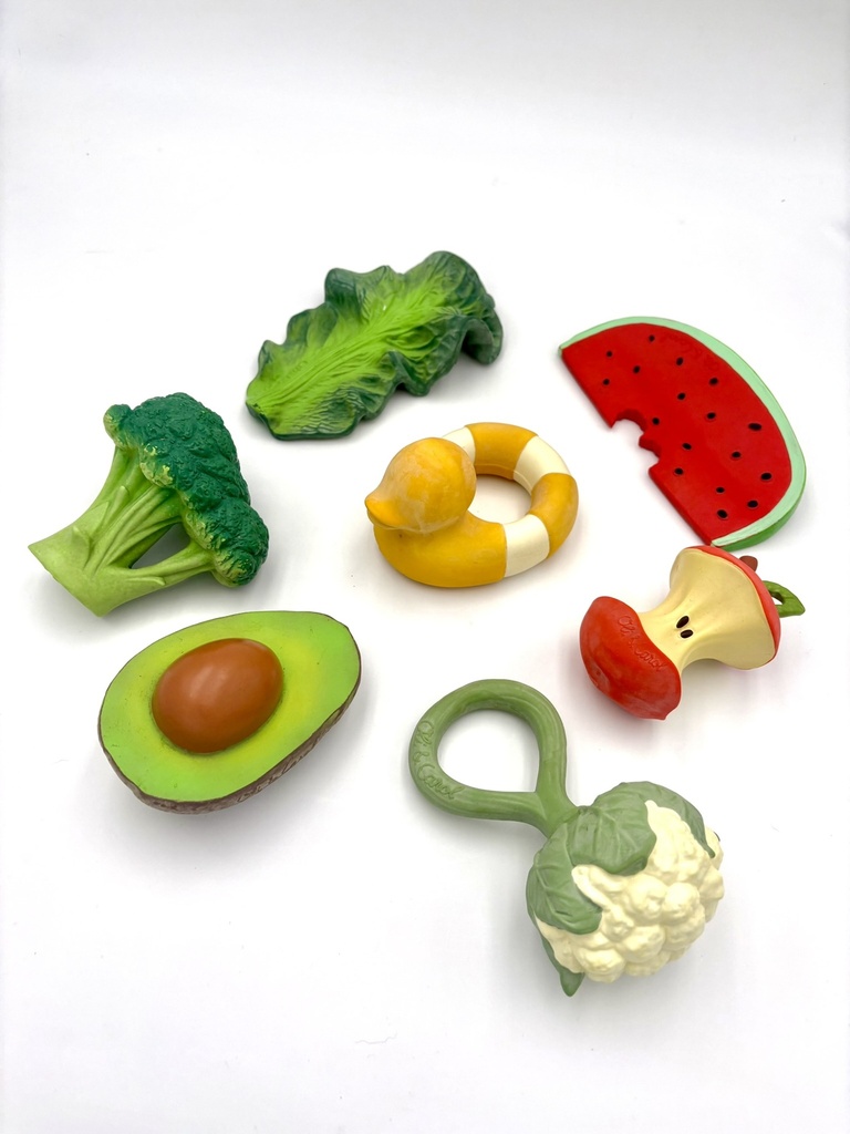 Set van 7 bijtspeeltjes voor in bad – Oli & Carol