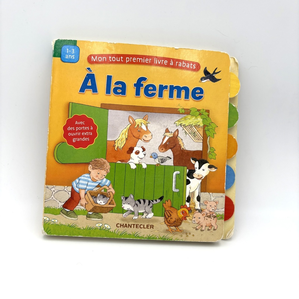 Livre à rabat en carton – A la ferme